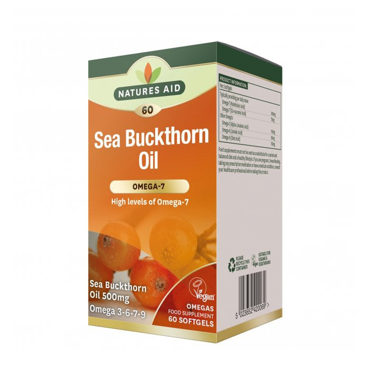 Natures Aid Omega 7 Sea Buckthorn Oil 60 softgels